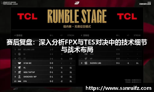 赛后复盘：深入分析FPX与TES对决中的技术细节与战术布局